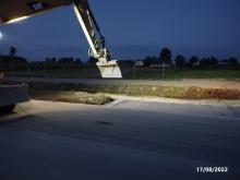 Warstwa nawierzchniowa z betonu cementowego na pasie włączenia Węzeł Szypliszki L03, km. 17+500